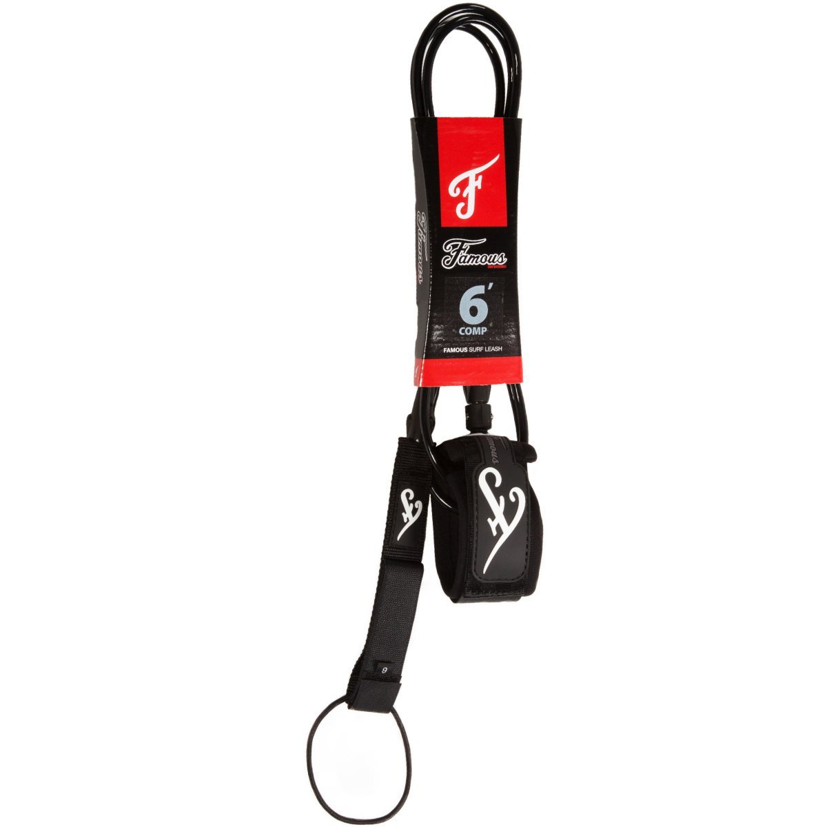 Famous Deluxe 6'0 Comp Leash Black